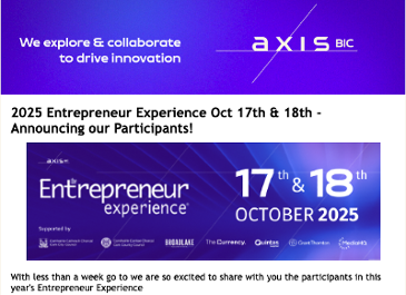 BIC Oct News; Announcing the 2025 Entrepreneur Experience Entrepreneurs; Pre-Seed+ kicks off; Client news etc.